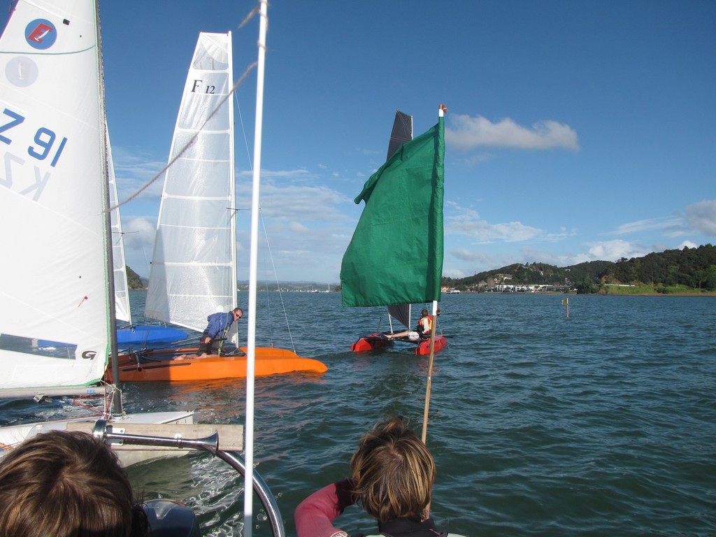 Start of Bay of Islands Yacht Club club race - Junior Training for the Americas Cup © Neil Deverell